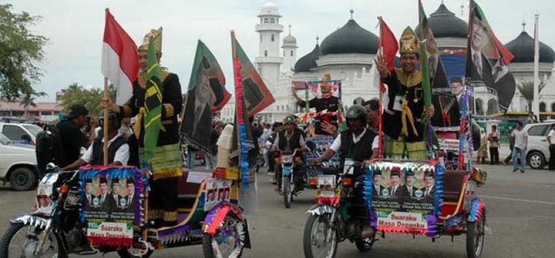Suasana kampenye pilkada di Aceh (ilustrasi).