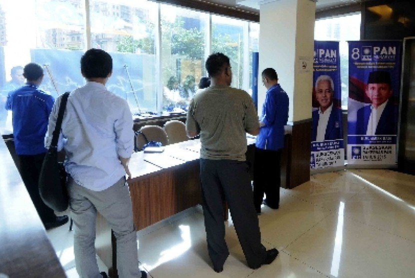 Suasana kantor DPP PAN di Jalan TB Simaputang, Jaksel, Rabu (7/1).