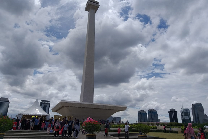 Suasana kawasan Monumen Nasional (Monas) pada 29 Desember 2018. 