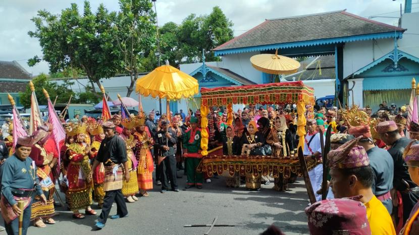 Suasana keraton Solo jelang upacara kenaikan tahta, Kamis (16/2/2023).