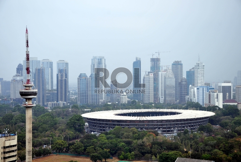   Suasana Kompleks Olahraga gelanggang olahraga Gelora Bung Karno (GBK) Senayan, Jakarta, Jumat (9/10). 