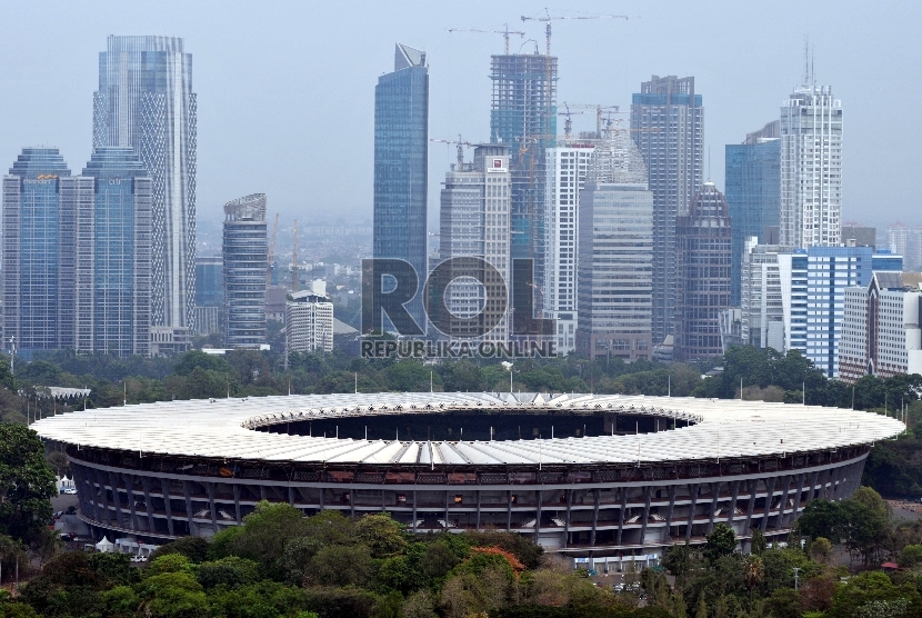 Suasana Kompleks Olahraga gelanggang olahraga Gelora Bung Karno (GBK) Senayan, Jakarta, Jumat (9/10). 
