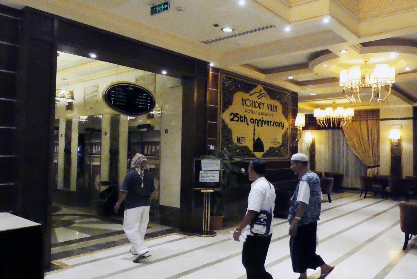 Suasana lobby hotel tempat penginapan jamaah haji Indonesia di Madinah (Ilustrasi)