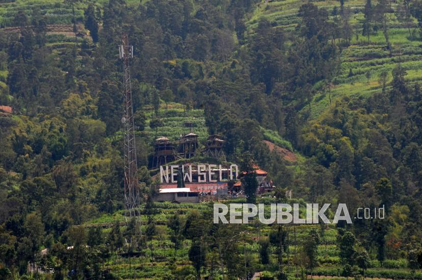 Wisata lereng merapi yang masih dibuka terapkan pembatasan pengunjung 50 persen (Foto: Suasana lokasi kawasan wisata New Selo berada di lereng Gunung Merapi, Selo, Boyolali, Jawa Tengah)
