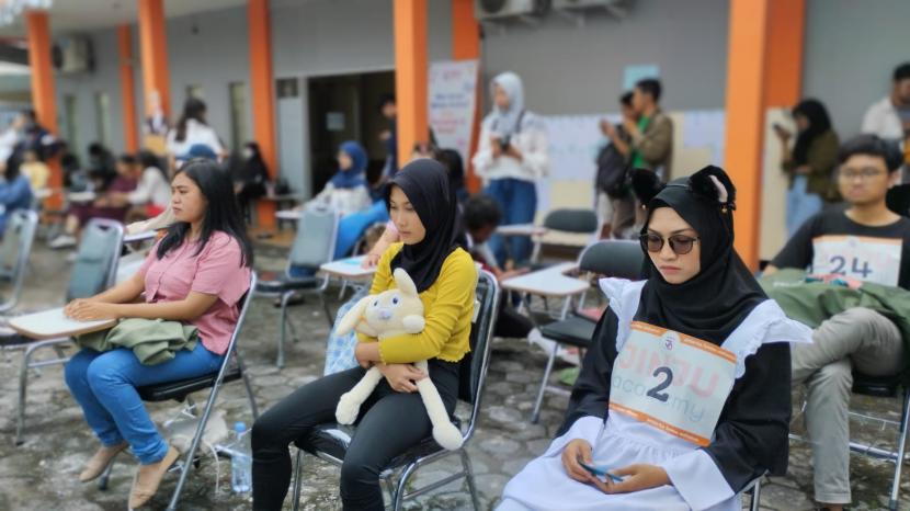 Suasana lomba melamun yang digelar Jinju Academy di Kota Solo, Ahad (5/3/2023). 