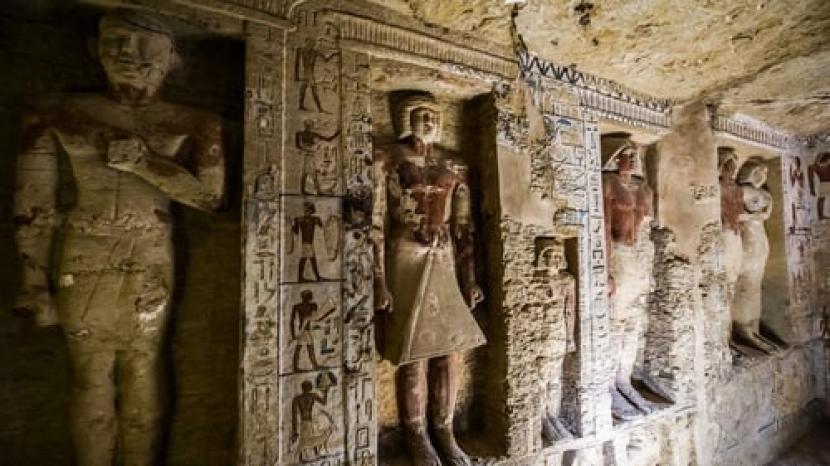 Mesir Buka Kembali Makam Raja Djoser Untuk Turis. Foto: Suasana makam Radja Djoser di Piramida Saqqara Mesir.
