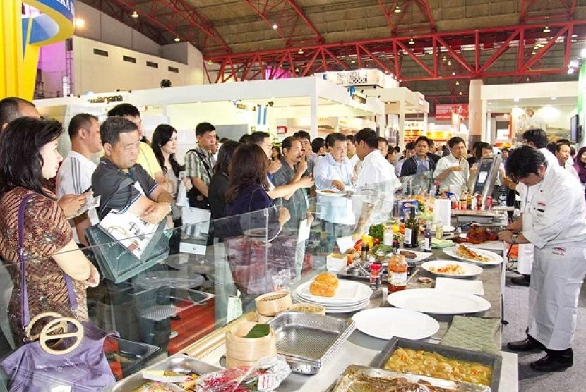 Suasana pameran Food and Hotel Indonesia 2015 di JIExpo, Kemayoran