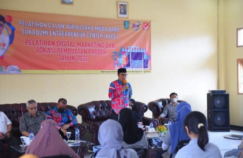 Kegiatan pelatihan program Sukabumi Kece yang dihelar di SMKN 3 Sukabumi, Kota Sukabumi, Jawa Barat, Rabu (13/7/2022).