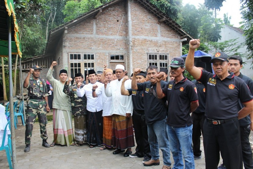Suasana pelatihan kepemimpinan yang digelar oleh Banser Kecamatan Tuntang, Kabupaten Semarang..