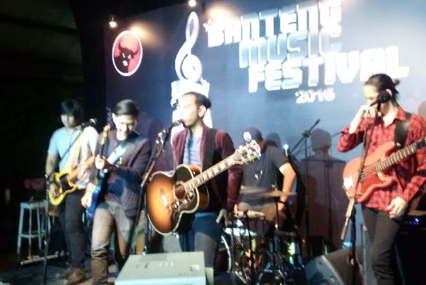 Suasana peluncuran 'Banteng Music Festival' di Jakarta, Senin (14/3).