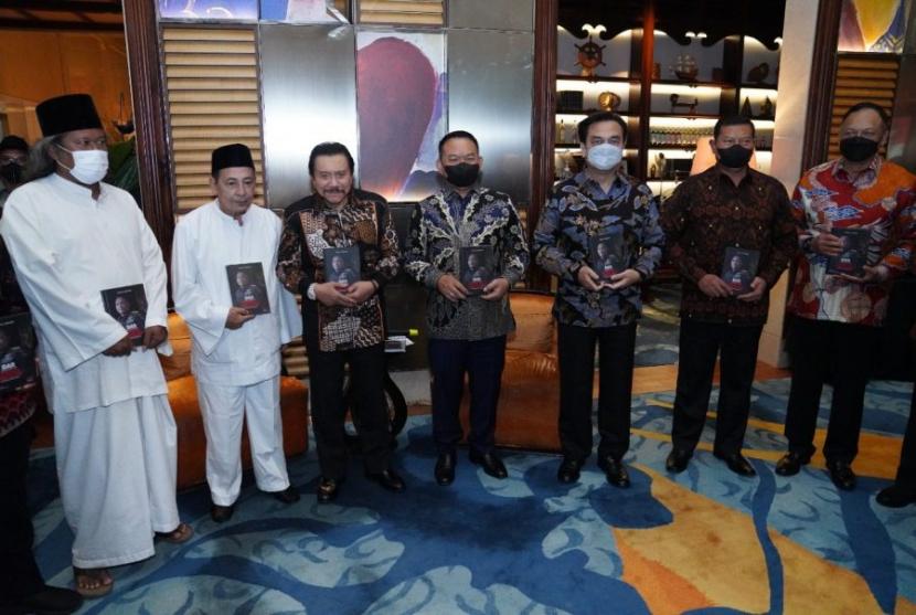 Suasana peluncuran buku berjudul Dudung Abdurachman Membongkar Operasi Psikologi Gerakan Intoleransi di Jakarta pada Sabtu (29/1/2022). 