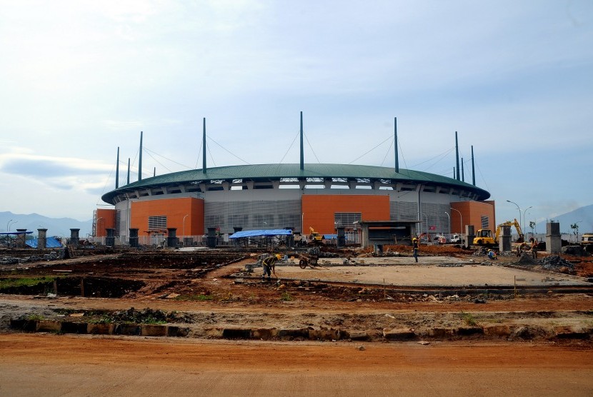 Suasana Stadion Pakansari, Cibinong, Kabupaten Bogor, Jawa Barat.