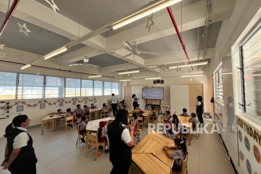 Suasana pembelajaran di Sekolah Sedaya Bintang yang mengajarkan Bahasa Mandirin 