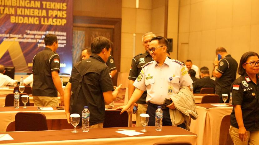 Suasana pembukaan Bimbingan Teknis Penyidik Pegawai Negeri Sipil (PPNS) bidang Lalu Lintas Angkutan Sungai Danau dan Penyeberangan (LLASDP) di Kota Bekasi, Senin (6/5/2024). 