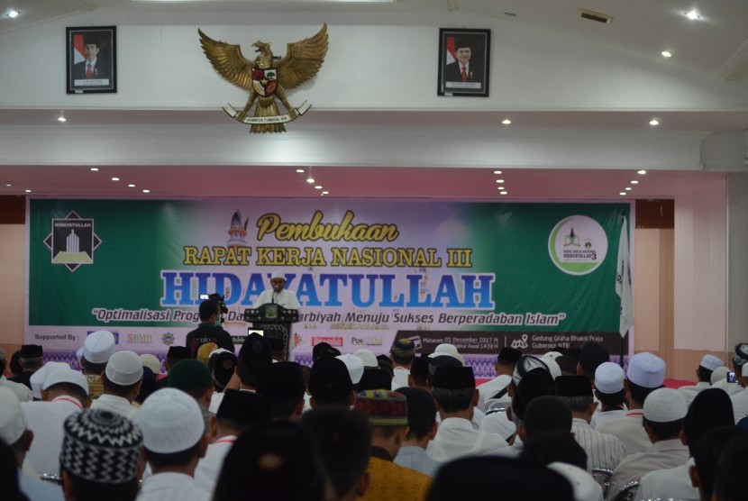 Suasana pembukaan Rakernas III Hidayatullah di Mataram, Lombok, NTB, Jumat (1/12).