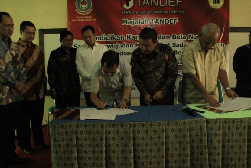 suasana penandatangan mou antara unida bogor dan tandef