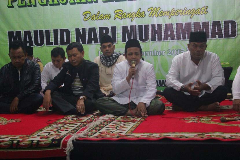 Suasana pengajian kebangsaan yang digelar di Ponpes Dawam, Yogyakarta, Jumat (11/12).
