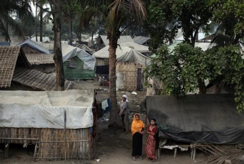 Suasana pengungsian etnis Rohingya.