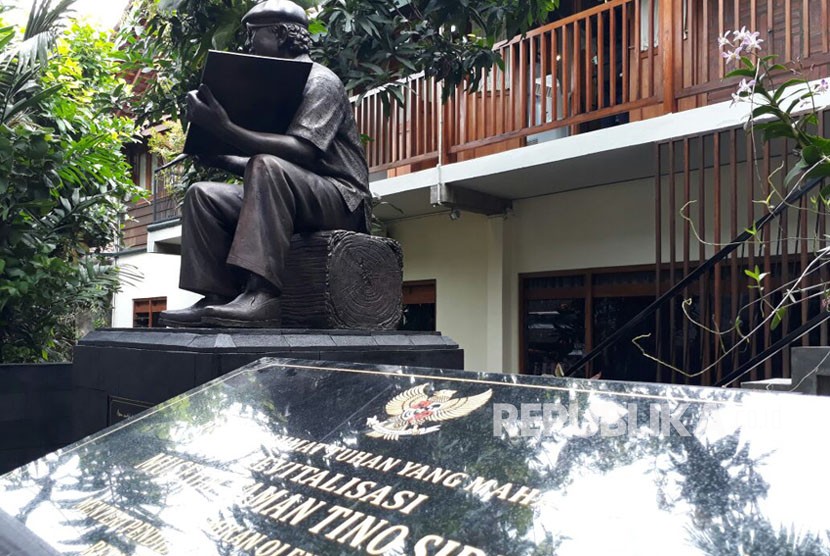 Suasana peresmian Museum Tino Sidin di Kabupaten Bantul, DI Yogyakarta.   Peresmian dilakukan Menteri Pendidikan dan Kebudayaan (Mendikbud), Muhadjir Effendy, Kamis (14/12).