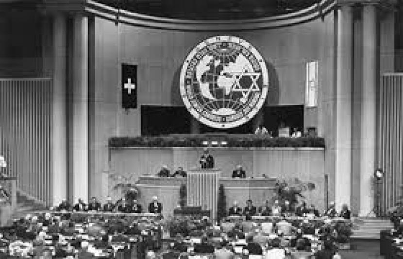 Suasana perhelatan World Jewish Congress pada 1942