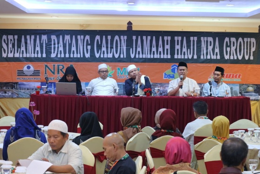 Suasana manasik perdana  calon jamaah haji NRA Group tahun 2020 M/ 1441 H.