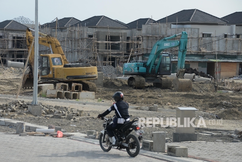 Suasana pulau C dan D Reklamasi di pantai Utara Jakarta, Rabu (11/5). (Republika/Yasin Habibi)