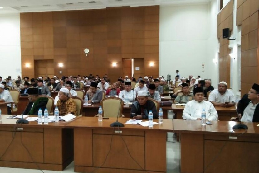 Suasana rakernas Yayasan Penguatan Peran Pesantren Indonesia (YP3I) di Bogor, Jawa Barat,  8-9 April 2017.