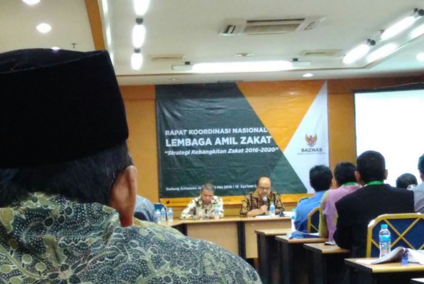 Suasana rakornas Laznas di Jakarta, Rabu (25/5).