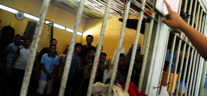 Suasana razia di rumah tahanan (Ilustrasi)
