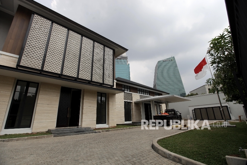 Suasana Rumah baru Presiden RI ke-VI Susilo Bambang Yudhoyono di kawasan Mega Kuningan , Jakarta, Ahad (29/10).