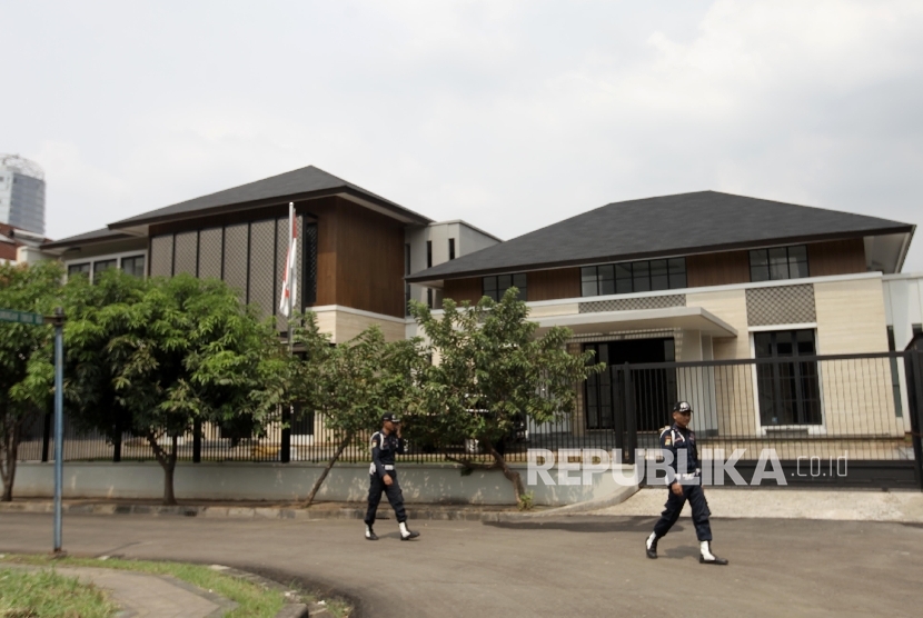 Suasana Rumah baru Presiden RI ke-VI Susilo Bambang Yudhoyono di kawasan Mega Kuningan , Jakarta, Ahad (29/10).