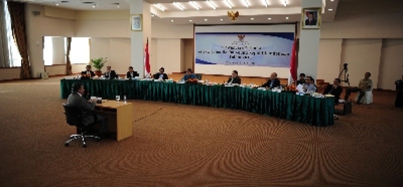 Suasana seleksi calon Hakim Agung di gedung Komisi Yudisial, Jakarta.