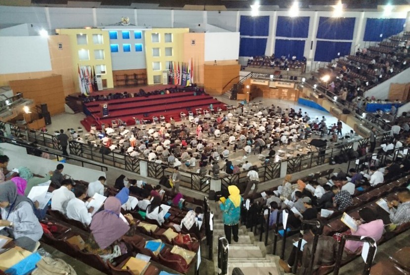 Suasana seleksi Tenaga Pendamping Profesional (TPP)  tahun 2017 di kampus IPB Dramaga, Bogor, Ahad (10/9).