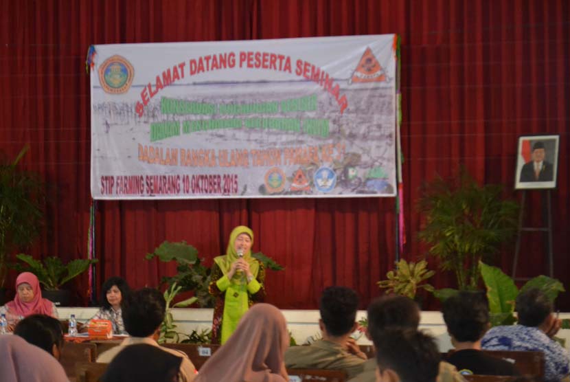 Suasana seminar Konservari Lingkungan Pesisir yang diadakan STIP Farming Semarang, Sabtu (10/10).