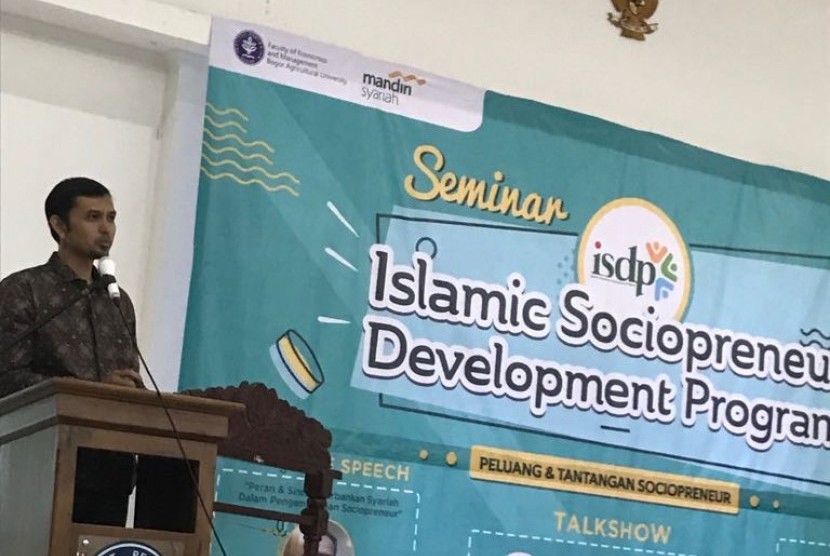Suasana seminar “Peluang dan Tantangan Sociopreneur” di kampus IPB Dramaga,Bogor, Jawa Barat, Senin (4/12).