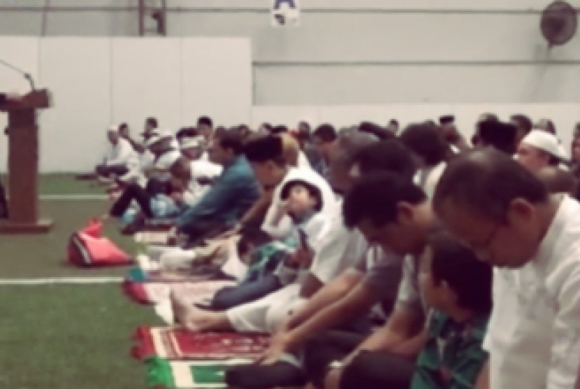 Suasana shalat Idul Adha di AS