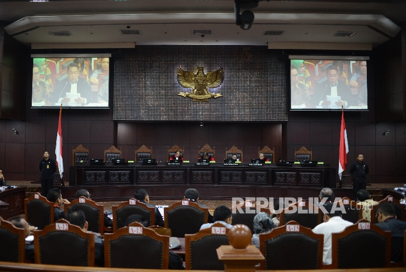 Suasana sidang di Mahkamah Konstitusi (MK).