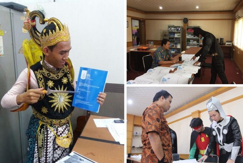 Suasana sidang ujian Desain IV  di Departemen Teknik Sistem Perkapalan (Siskal) ITS Surabaya. 