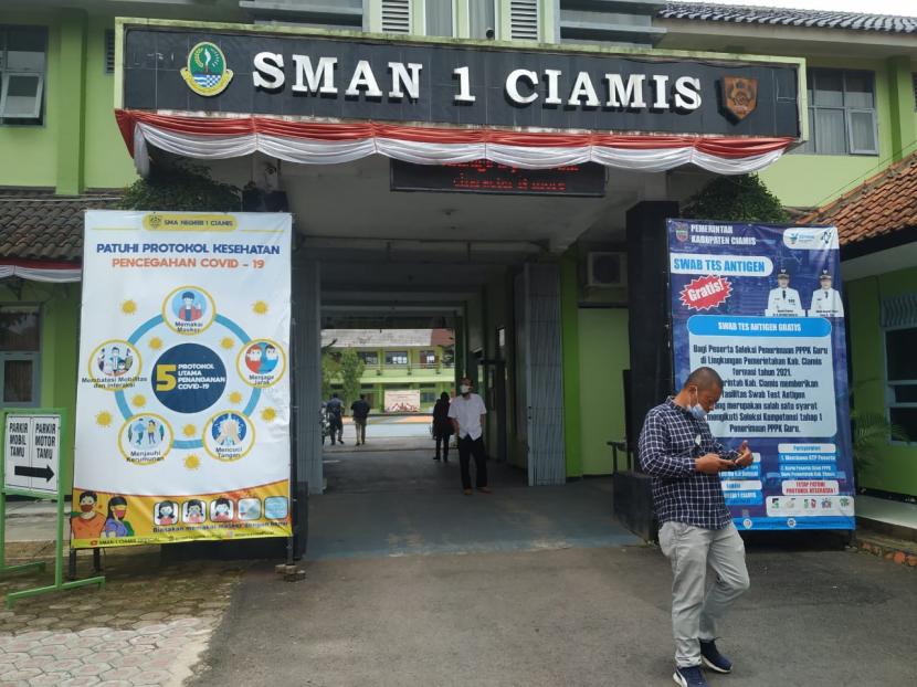 Suasana SMAN 1 Ciamis, Kabupaten Ciamis, Rabu (12/1/2022). 