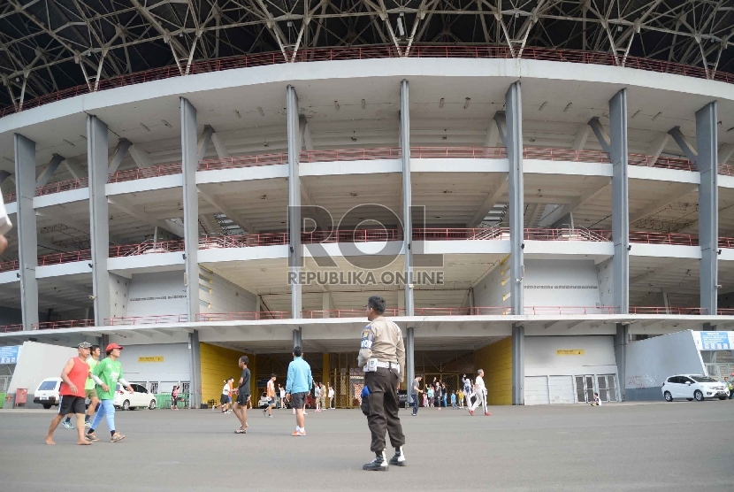Suasana Stadion Gelora Bung Karno (GBK), Jakarta, Jumat (16/10).