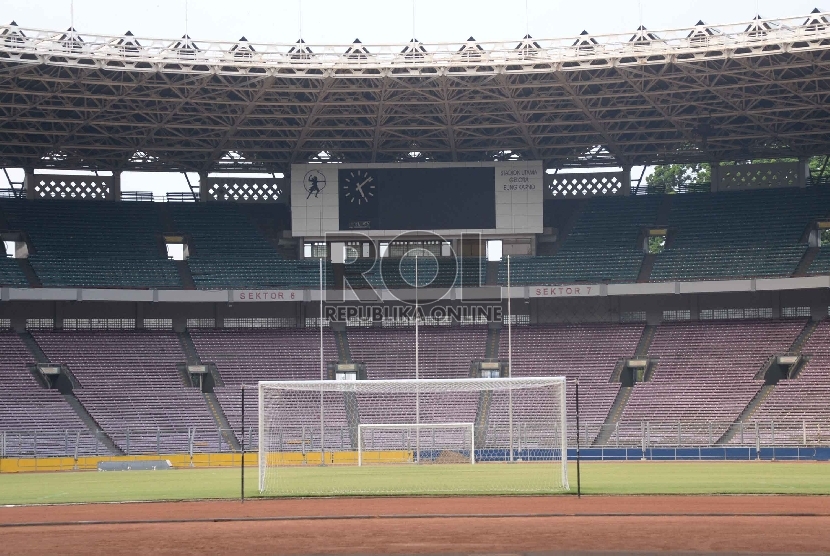 Suasana Stadion Utama Gelora Bung Karno (GBK), Jakarta, Jumat (16/10).