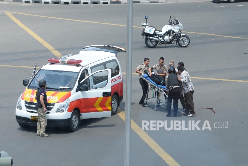 Pelaku serangan teror di Sarinah, Jakarta, Kamis (14/1).