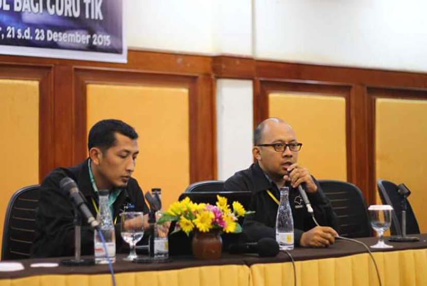 Suasana workshop guru TIK se-Indonesia di Makassar, Senin (21/12).