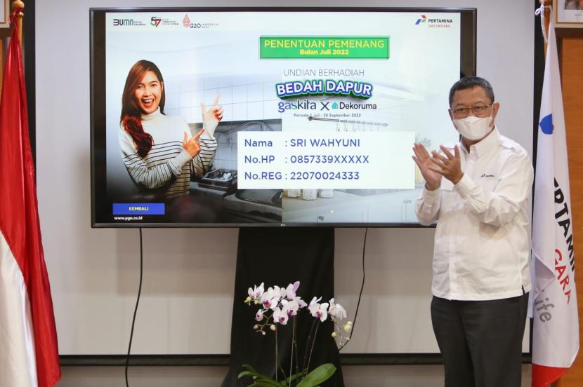 Subholding Gas Pertamina, PT PGN Tbk, mengumumkan undian Program Bedah Dapur Gaskita Periode 1 (Juli 2022) bagi satu orang pemenang, dengan hadiah paket renovasi dapur senilai Rp 40 juta.