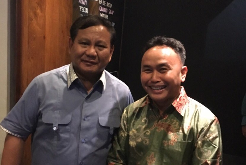 Sugianto Sabran (kanan) dan Prabowo
