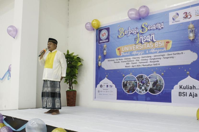 Sukses menyelenggarakan kegiatan santunan, berbagi ilmu dan berbuka puasa bersama anak yatim dan piatu dari Yayasan Naelul Khair, Universitas BSI (Bina Sarana Informatika) kampus Cut Mutia Bekasi mendapatkan respon positif. 