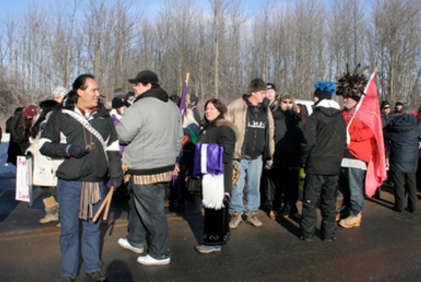 Suku Mohawk di Kanada. Ilustrasi