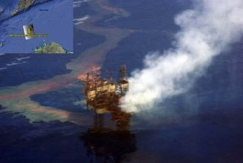 Sumur minyak Montara yang bocor di Perairan Laut Timor