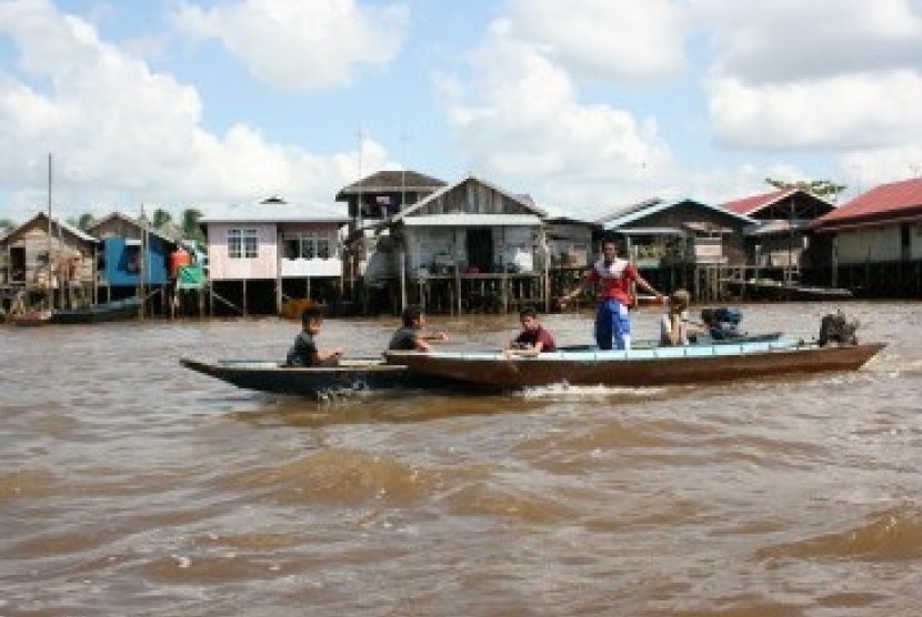 Sungai Mahakam di Samarinda, Kalimantan Timur (ilustrasi)