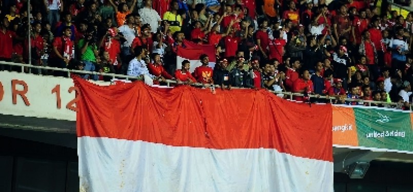 Suporter fanatik timnas Indonesia.